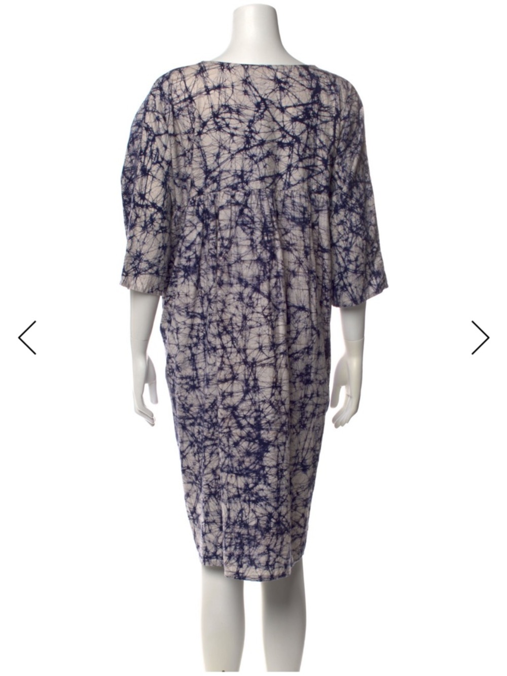 Matta Tie-Dye Print Shift Dress in purple and Cream - Picture 3 of 3